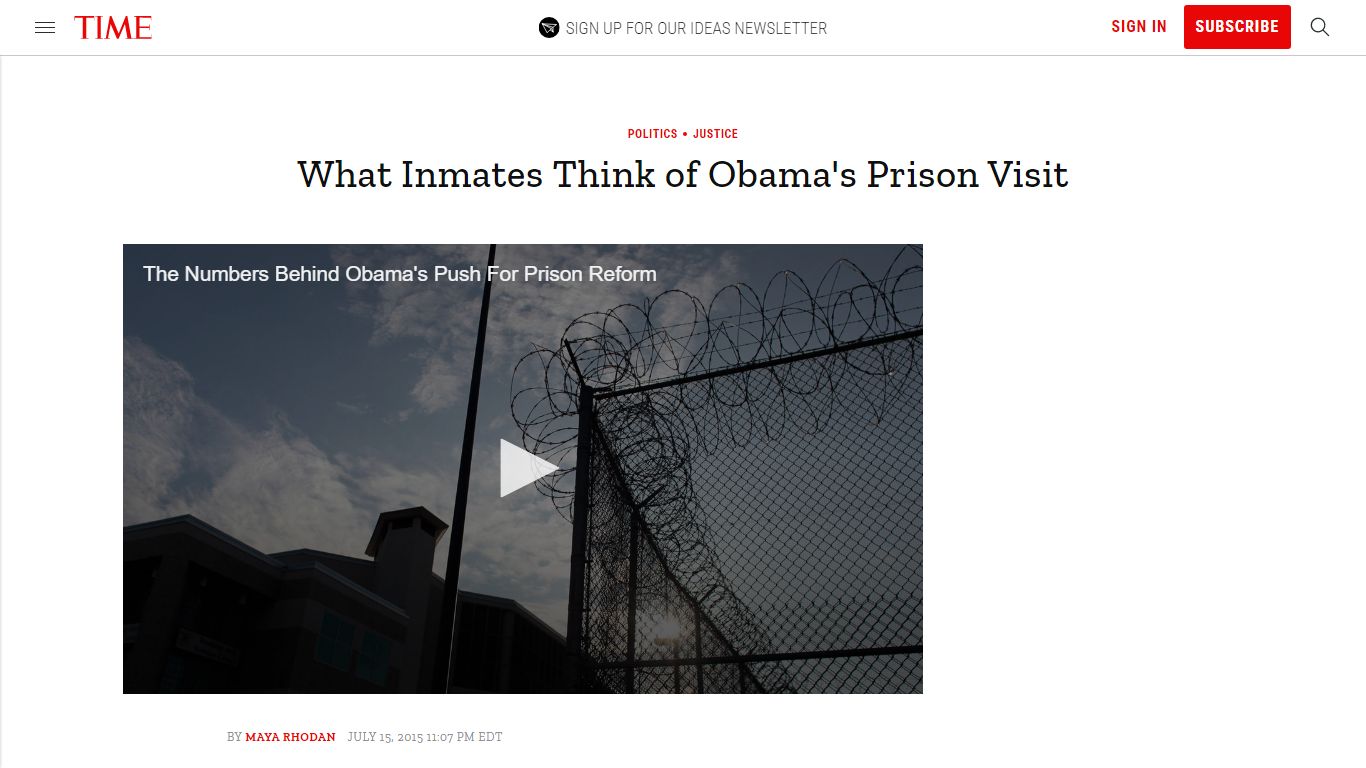 What Inmates Think of Obama's Prison Visit - TIME